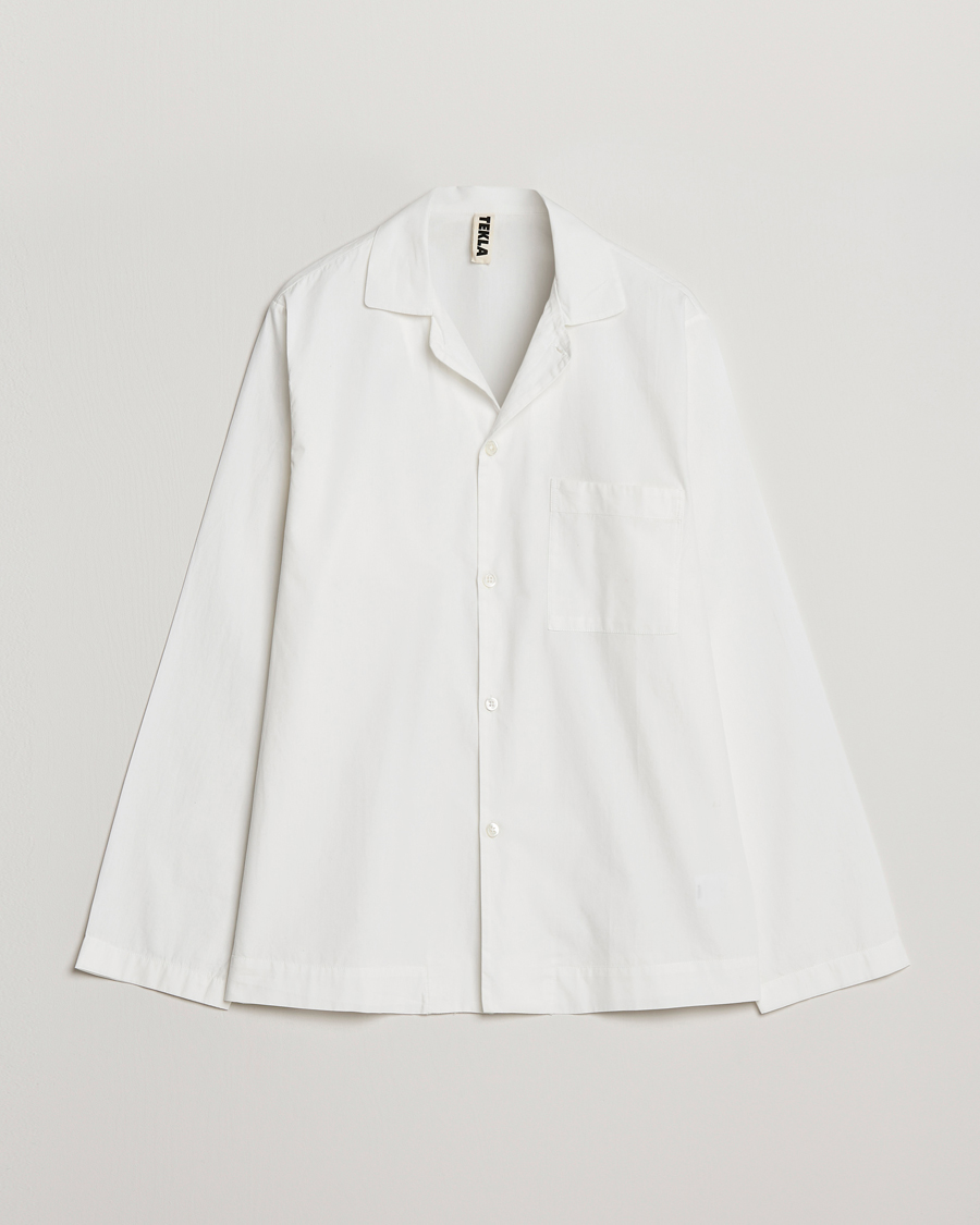 Uomini | Accappatoi & Pigiami | Tekla | Poplin Pyjama Shirt Alabaster White