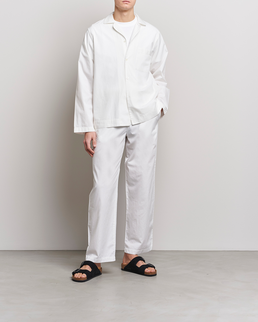 Uomini | Accappatoi & Pigiami | Tekla | Poplin Pyjama Shirt Alabaster White