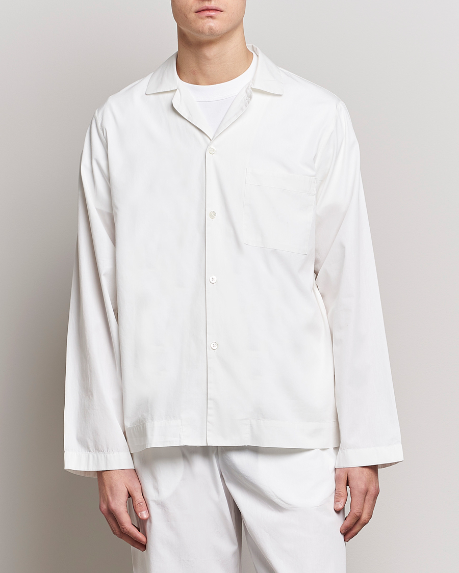Uomini | Accappatoi & Pigiami | Tekla | Poplin Pyjama Shirt Alabaster White