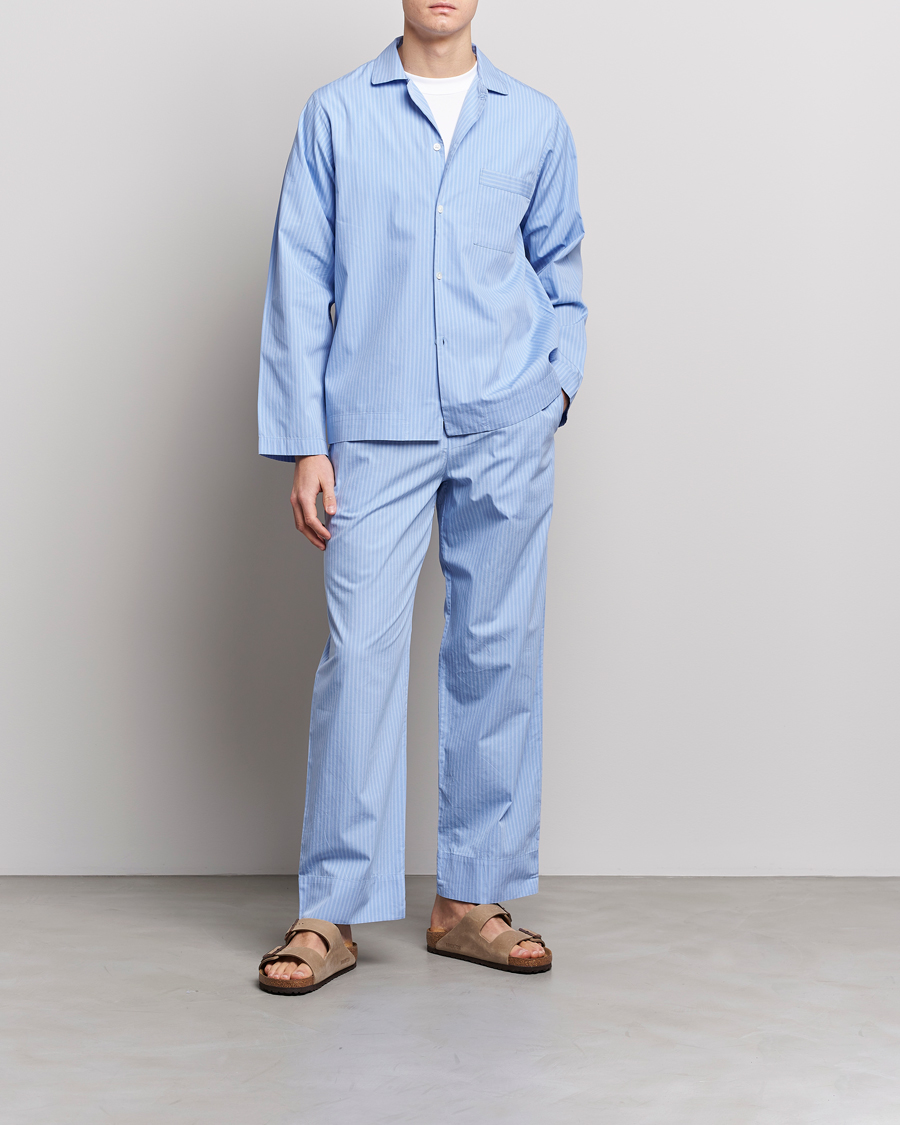 Uomini | Accappatoi & Pigiami | Tekla | Poplin Pyjama Shirt Pin Stripes