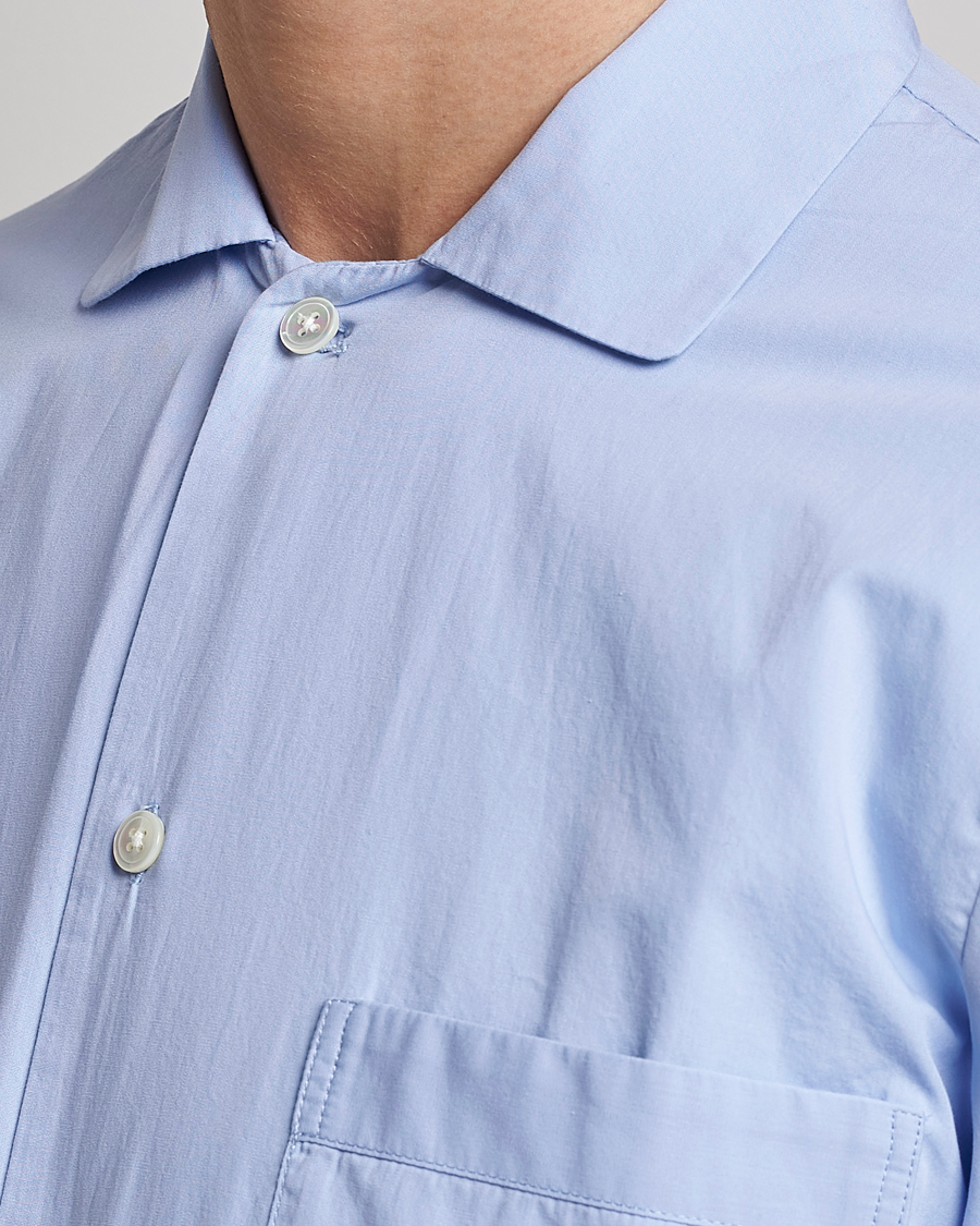 Uomini | Accappatoi & Pigiami | Tekla | Poplin Pyjama Shirt Light Blue