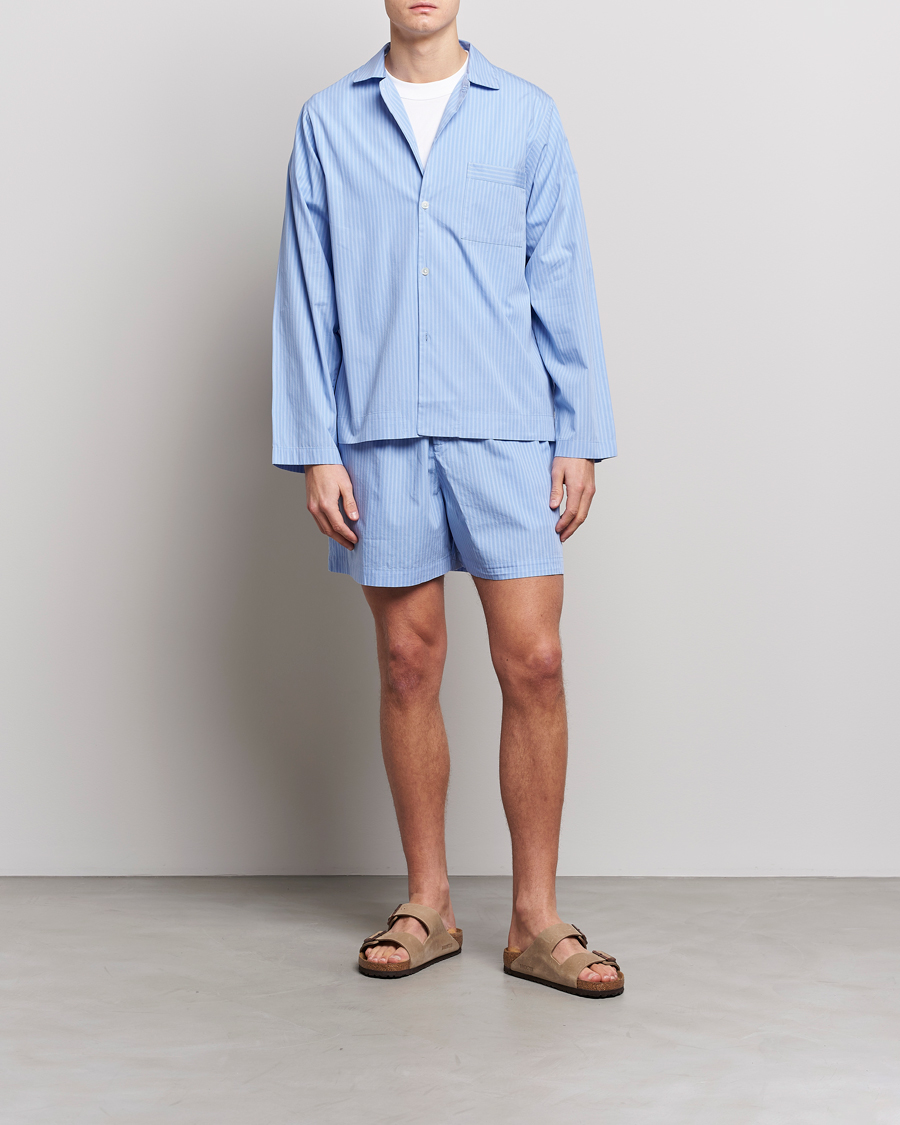 Uomini | Accappatoi & Pigiami | Tekla | Poplin Pyjama Shorts Pin Stripes