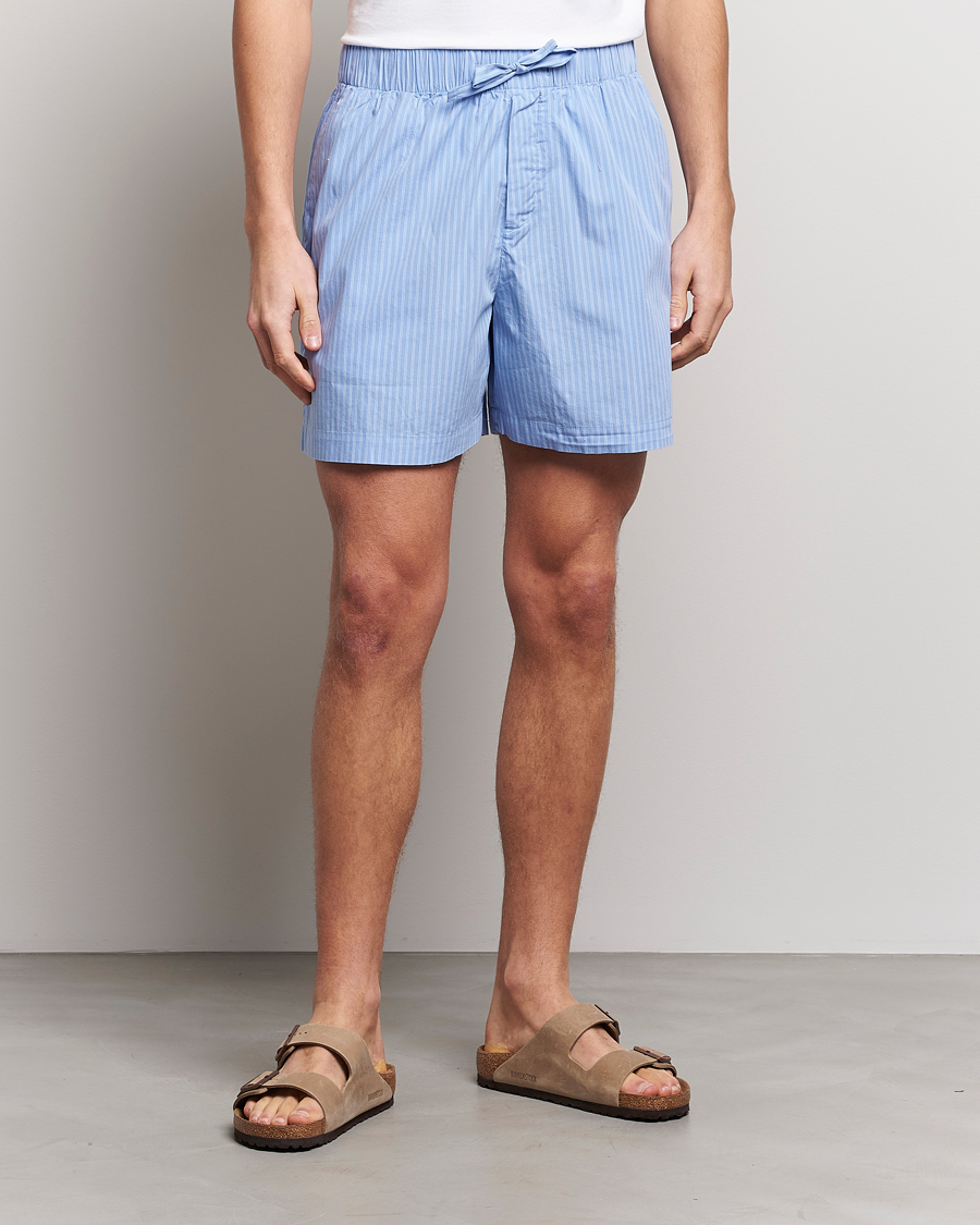 Uomini | Accappatoi & Pigiami | Tekla | Poplin Pyjama Shorts Pin Stripes