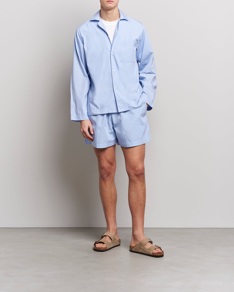 Uomini | Tekla Poplin Pyjama Shorts Light Blue | Tekla | Poplin Pyjama Shorts Light Blue