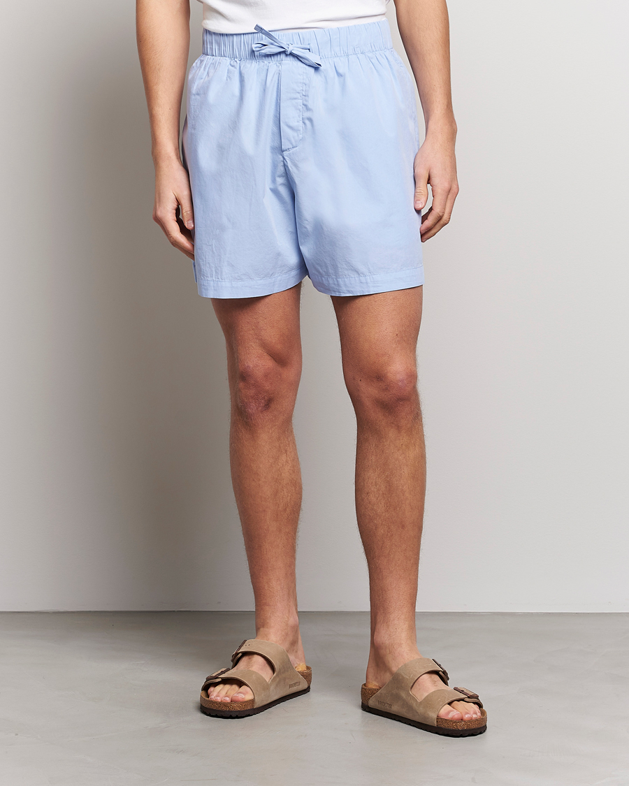 Uomini | Tekla Poplin Pyjama Shorts Light Blue | Tekla | Poplin Pyjama Shorts Light Blue