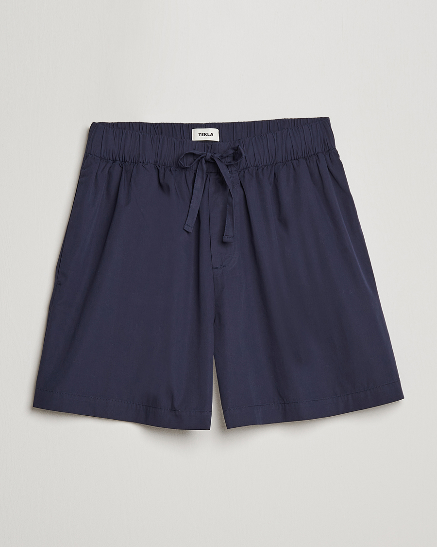 Uomini | Accappatoi & Pigiami | Tekla | Poplin Pyjama Shorts True Navy