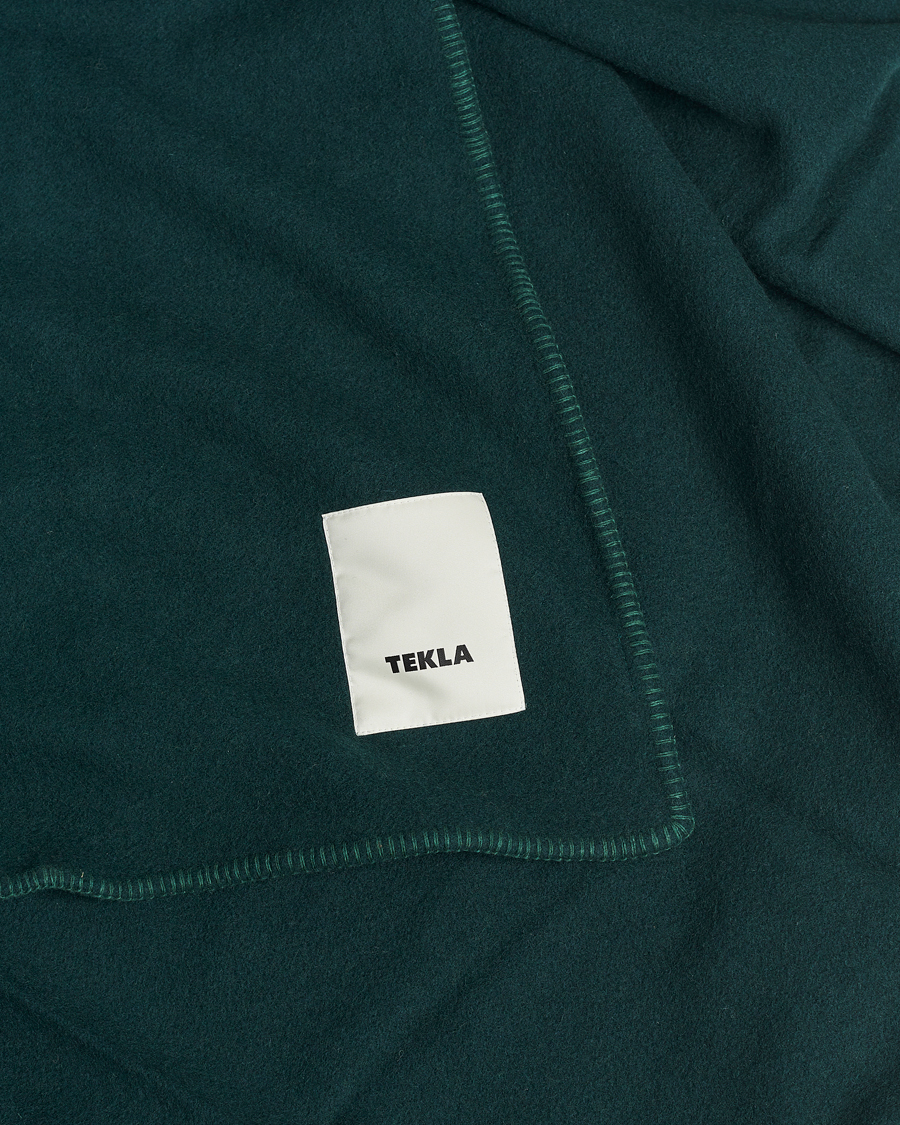 Uomini | Tekla Pure New Wool Blanket Dark Green | Tekla | Pure New Wool Blanket Dark Green