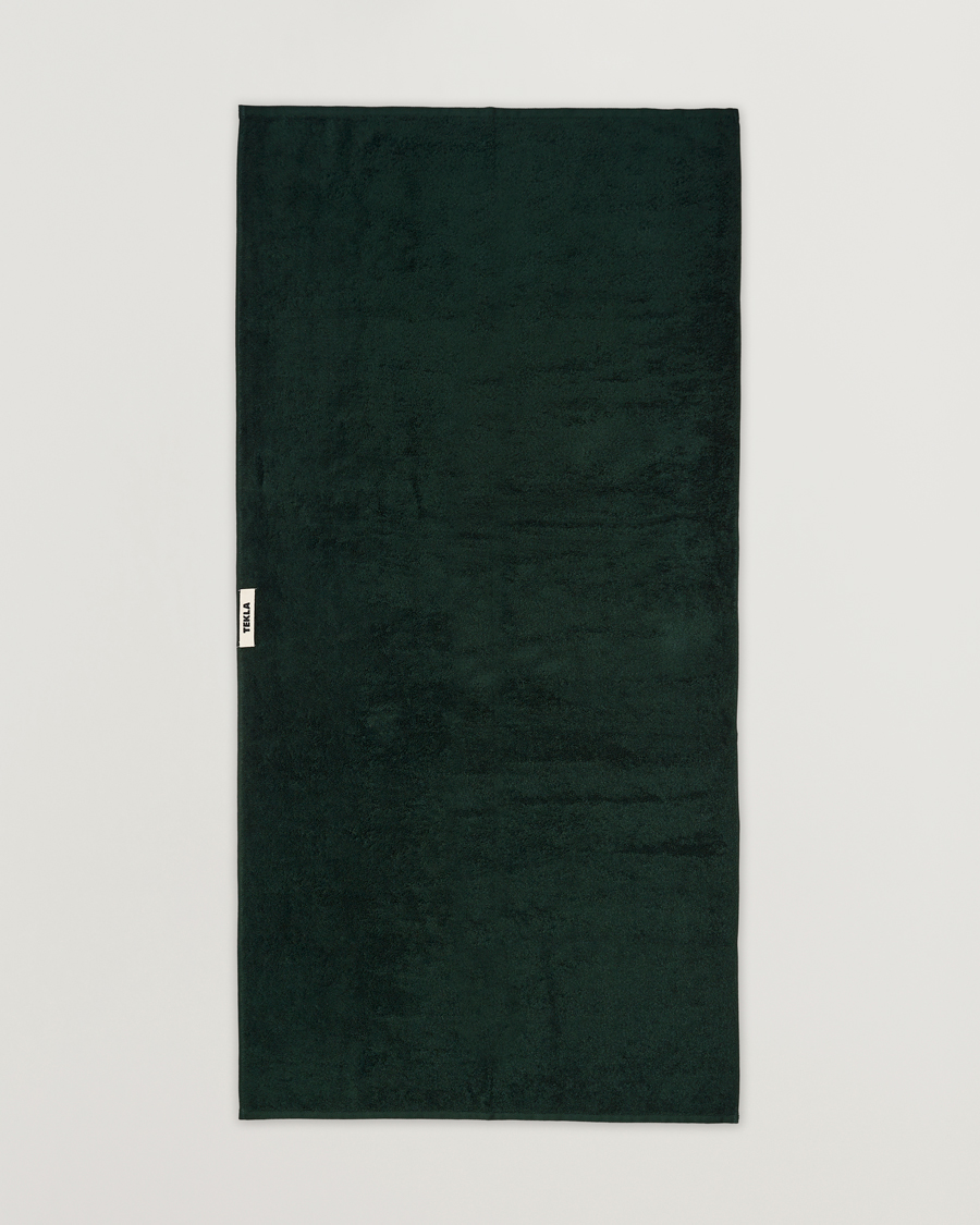 Uomini | Tessuti | Tekla | Organic Terry Bath Towel Forest Green