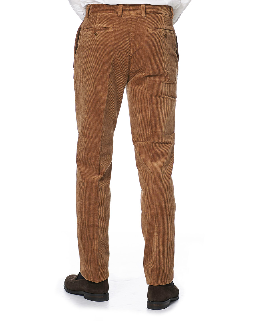 Uomini | Pantaloni | Brooks Brothers | Milano Fit Corduroy Trousers Camel