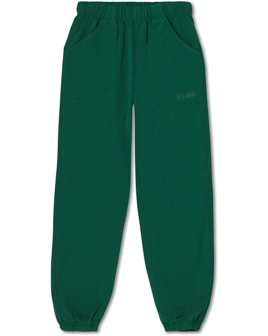 Uomini | Pantaloni | Drake's | Cotton Jogging Bottoms Green