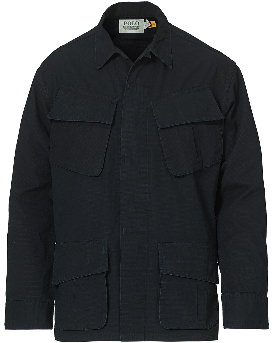 Uomini | Camicie | Polo Ralph Lauren | Military Ripstop Overshirt Polo Black
