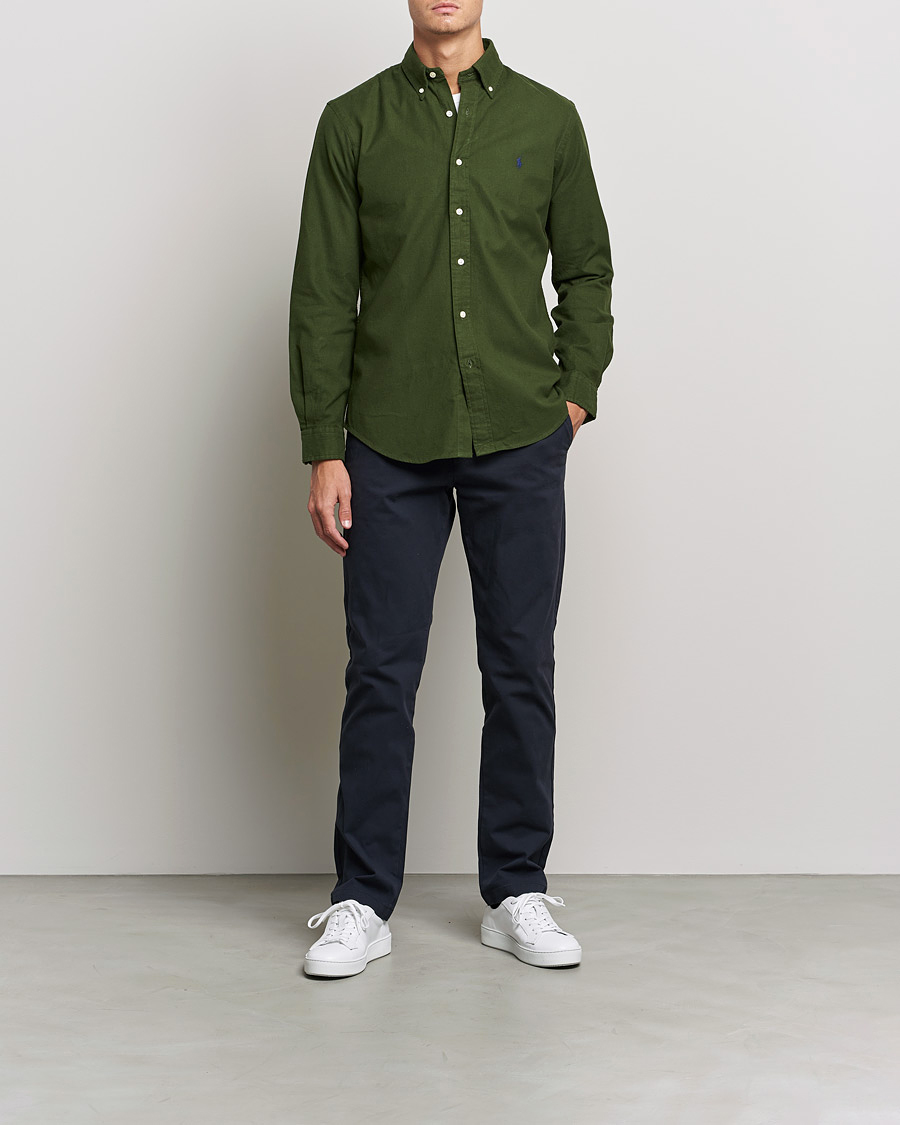 Uomini | Camicie | Polo Ralph Lauren | Brushed Flannel Shirt Classic Drab