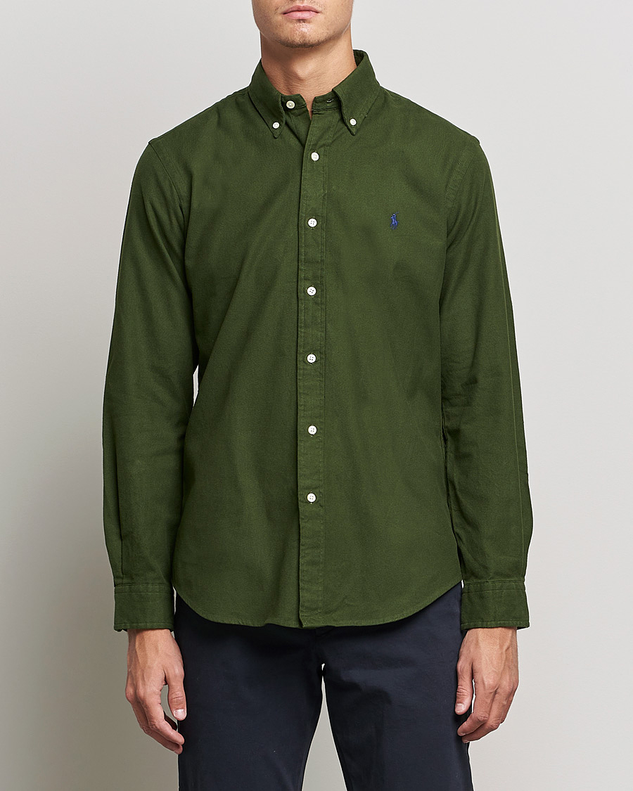 Uomini | Camicie | Polo Ralph Lauren | Brushed Flannel Shirt Classic Drab