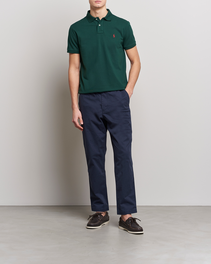 Uomini | Polo | Polo Ralph Lauren | Custom Slim Fit Polo College Green
