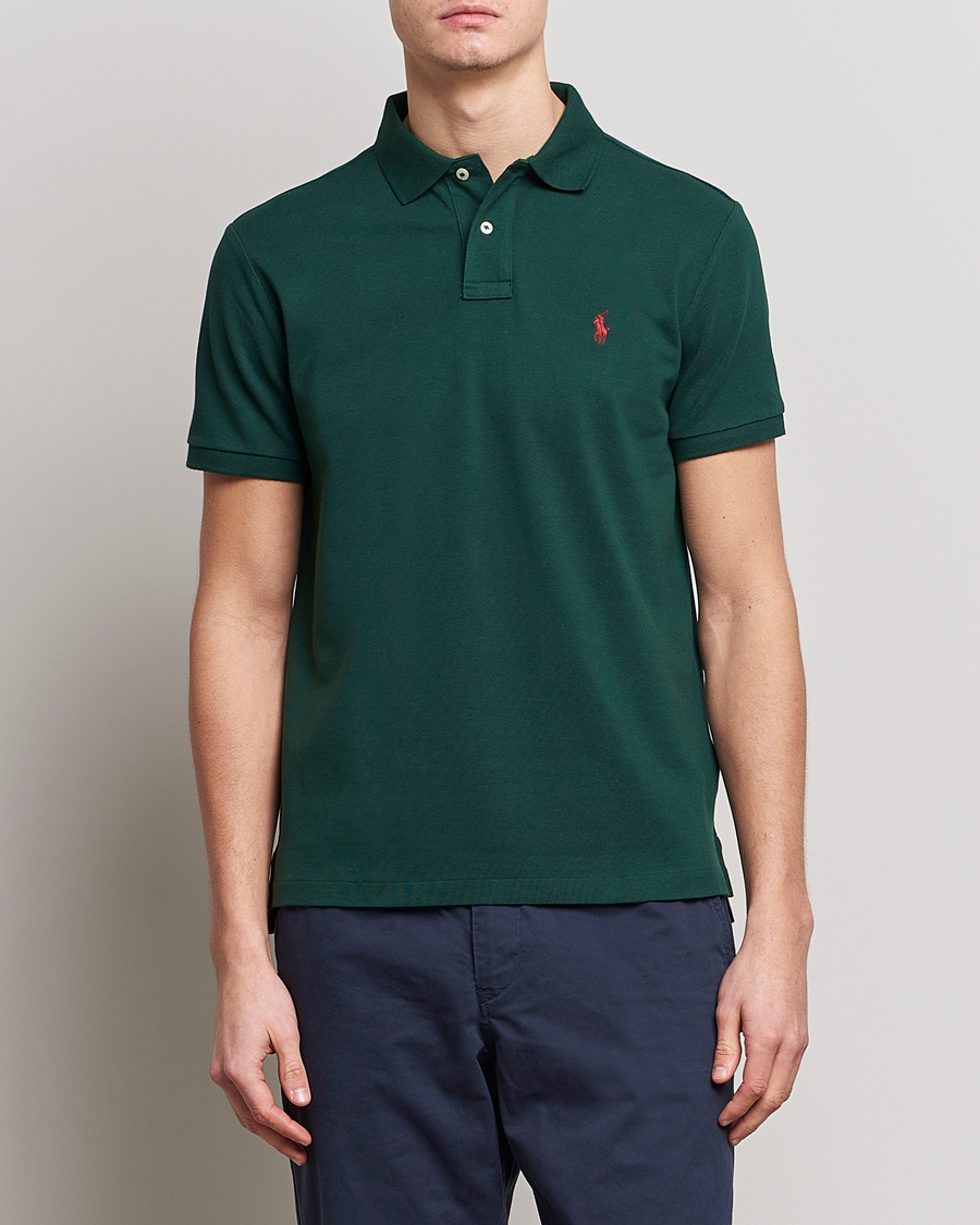 Uomini | Polo | Polo Ralph Lauren | Custom Slim Fit Polo College Green