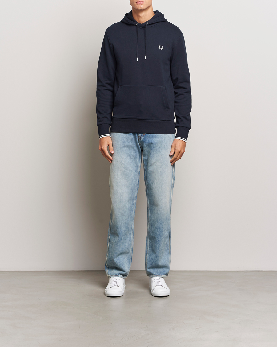 Uomini | Maglieria | Fred Perry | Tipped Hoodie Navy