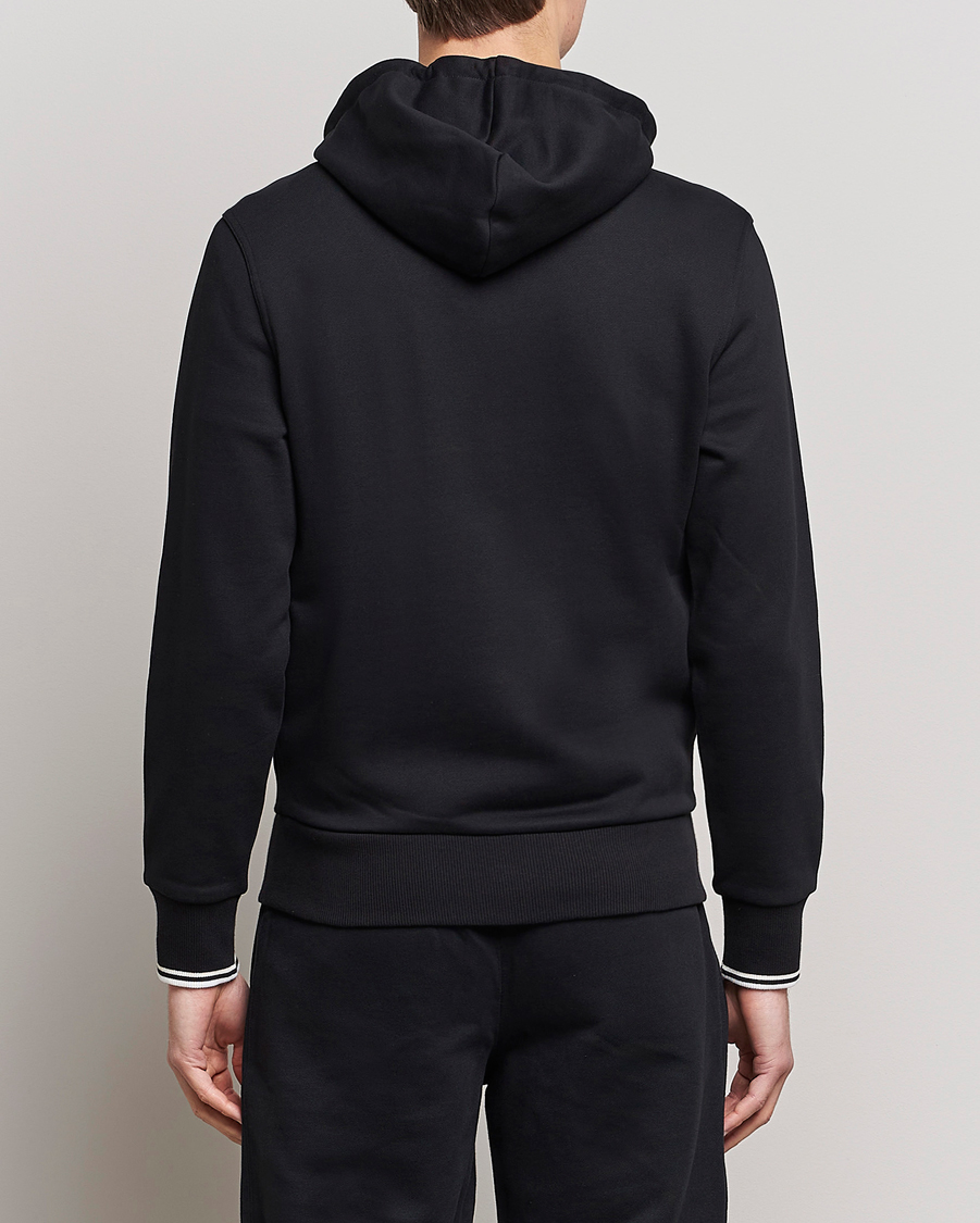 Uomini | Maglieria | Fred Perry | Full Zip Hooded Sweatshirt Black