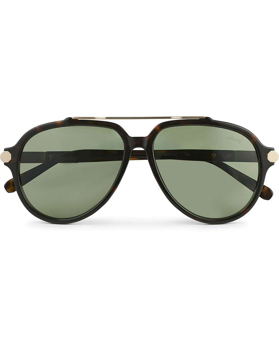 Uomini | Brioni BR0096S Sunglasses Havana Green | Brioni | BR0096S Sunglasses Havana Green