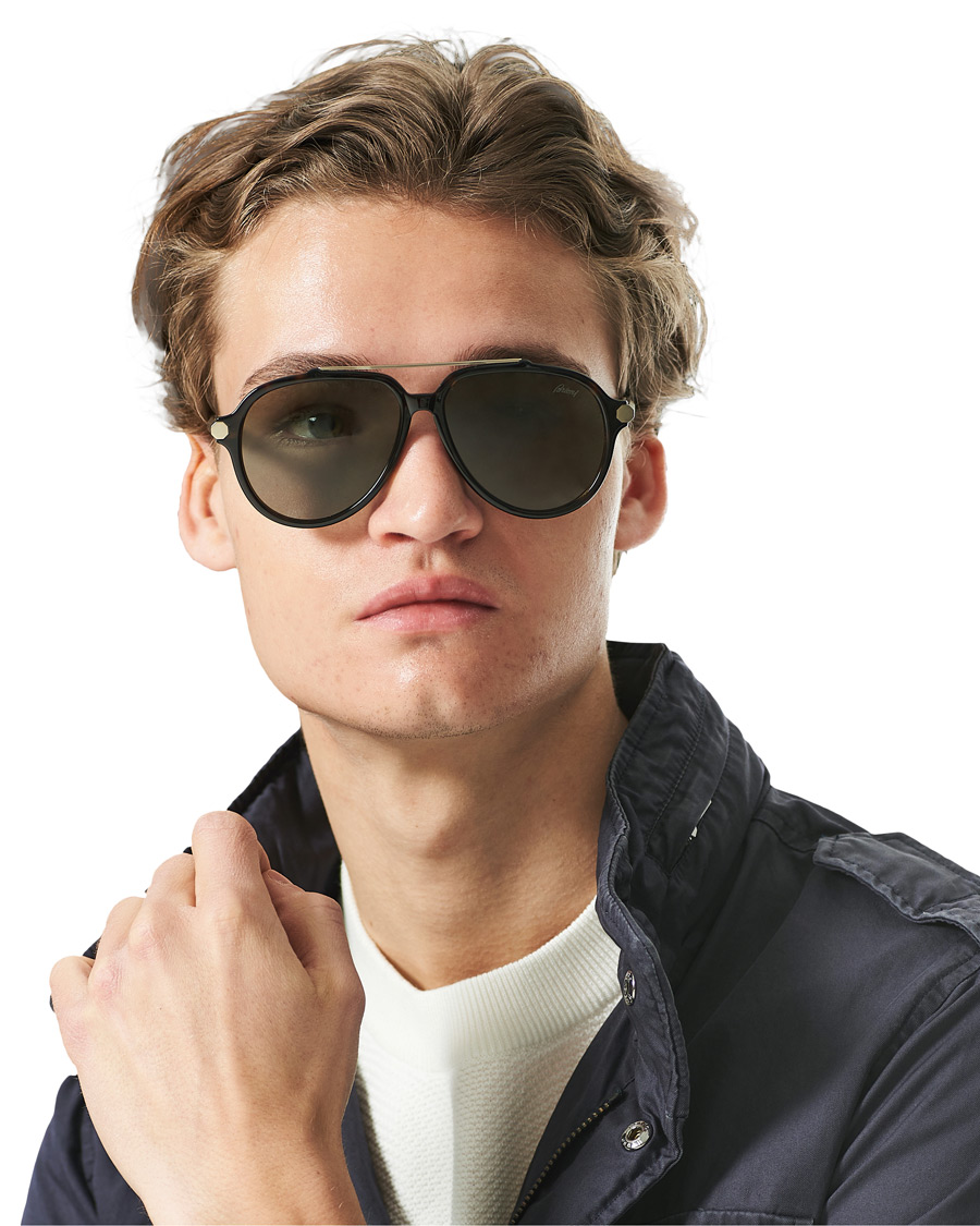 Uomini | Brioni BR0096S Sunglasses Havana Green | Brioni | BR0096S Sunglasses Havana Green
