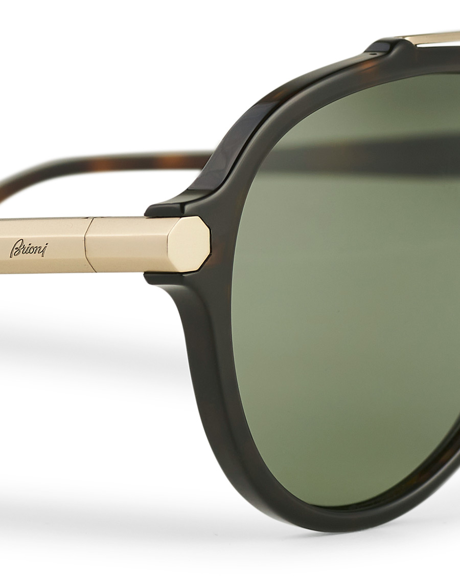 Uomini | Brioni BR0096S Sunglasses Havana Green | Brioni | BR0096S Sunglasses Havana Green