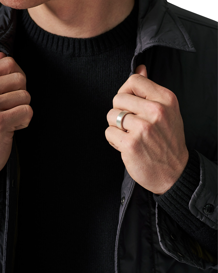 Uomini | Gioielli | LE GRAMME | Ribbon Brushed Ring Sterling Silver