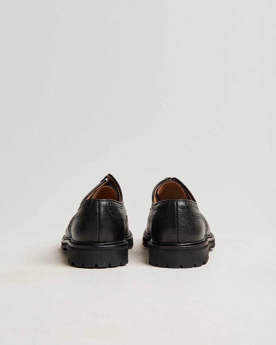 Uomini | Scarpe derby | Crockett & Jones | Pembroke Derbys Scotch Grain Vibram Black Calf
