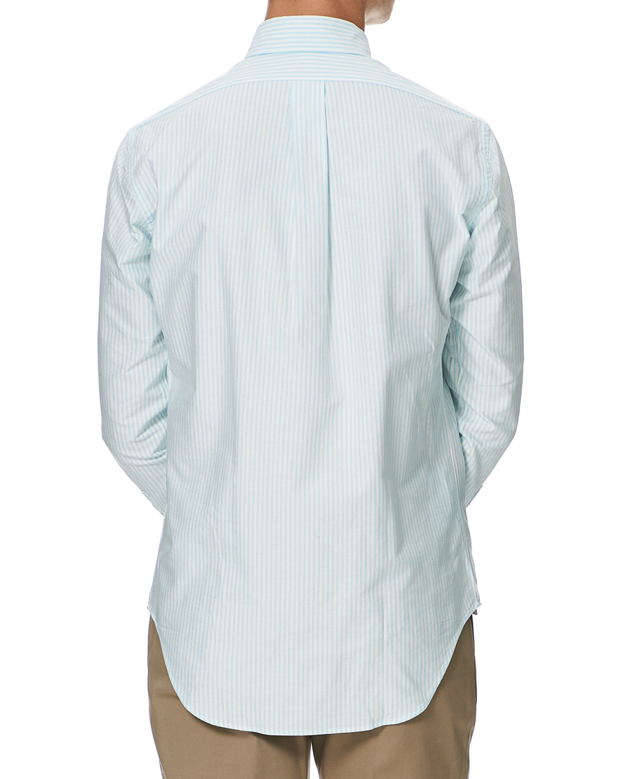 Uomini | Camicie | Kamakura Shirts | Slim Fit Oxford BD Sport Shirt Light Blue Stripe