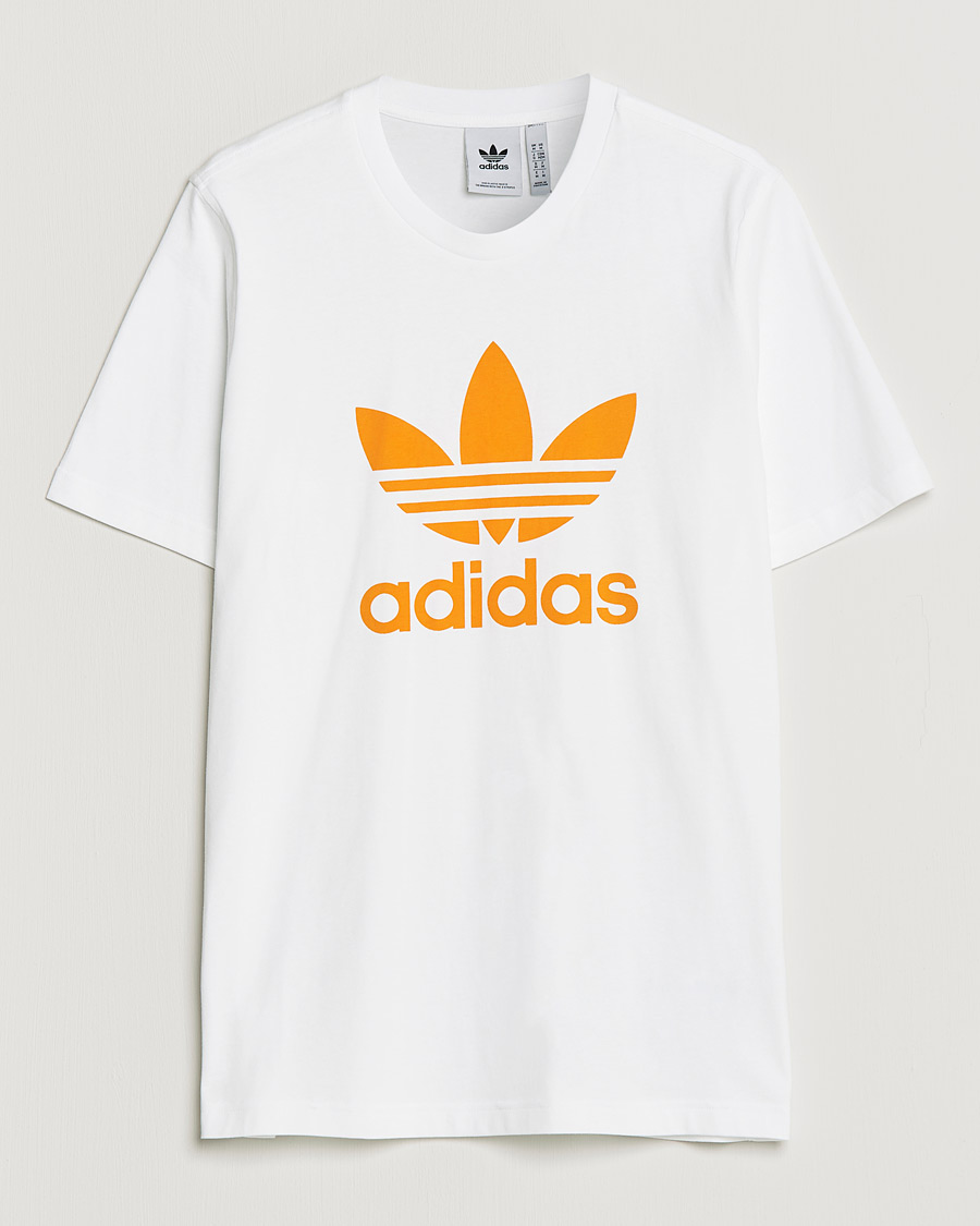 Uomini | T-shirt | adidas Originals | Trefoil Crew Neck Tee White/Orange