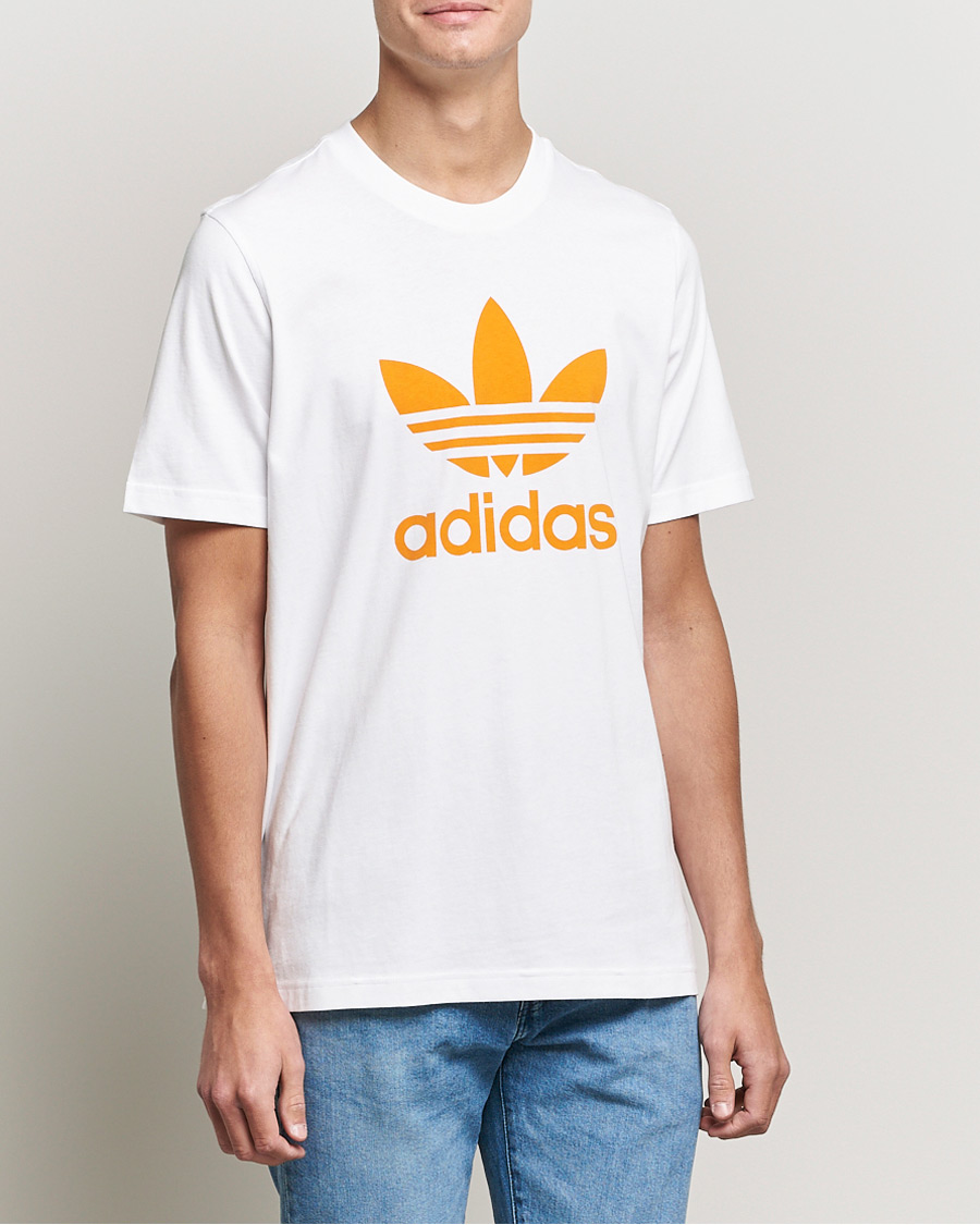 Uomini | T-shirt | adidas Originals | Trefoil Crew Neck Tee White/Orange