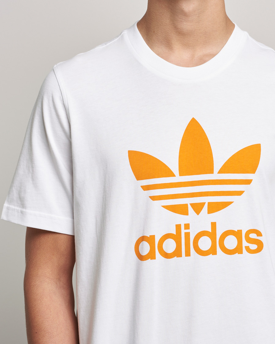 Uomini | T-shirt | adidas Originals | Trefoil Crew Neck Tee White/Orange