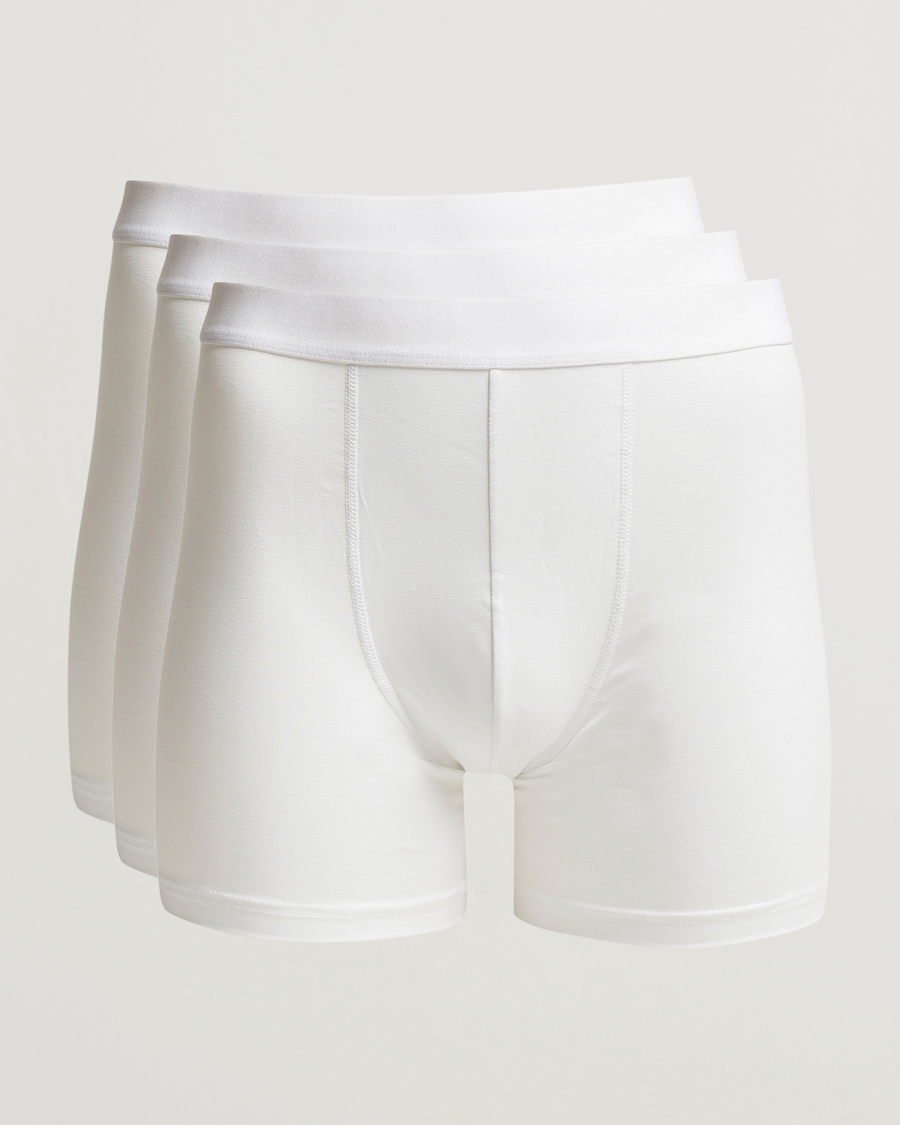 Uomini | Biancheria intima | Bread & Boxers | 3-Pack Long Boxer Brief White