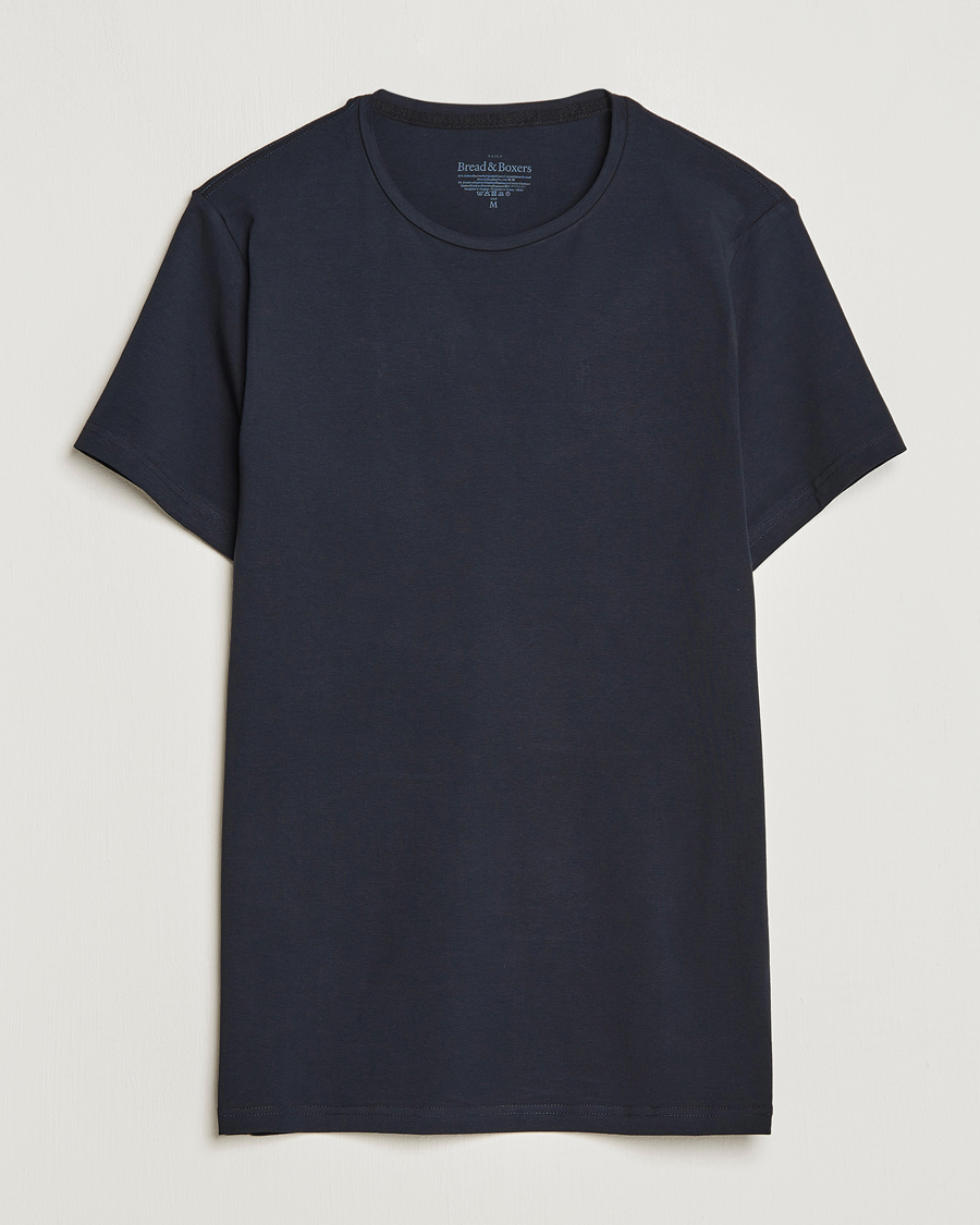 Uomini | T-shirt | Bread & Boxers | 2-Pack Crew Neck Tee Dark Navy