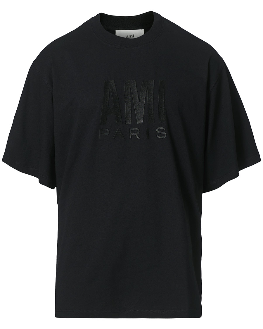 Uomini | T-shirt | AMI | Oversize Logo Tee Black