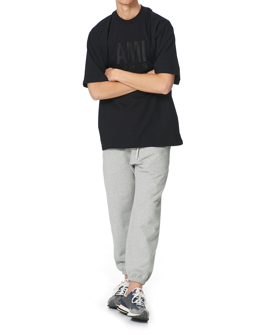 Uomini | T-shirt | AMI | Oversize Logo Tee Black