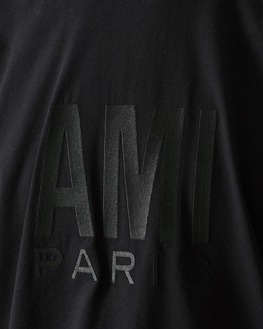Uomini | T-shirt | AMI | Oversize Logo Tee Black