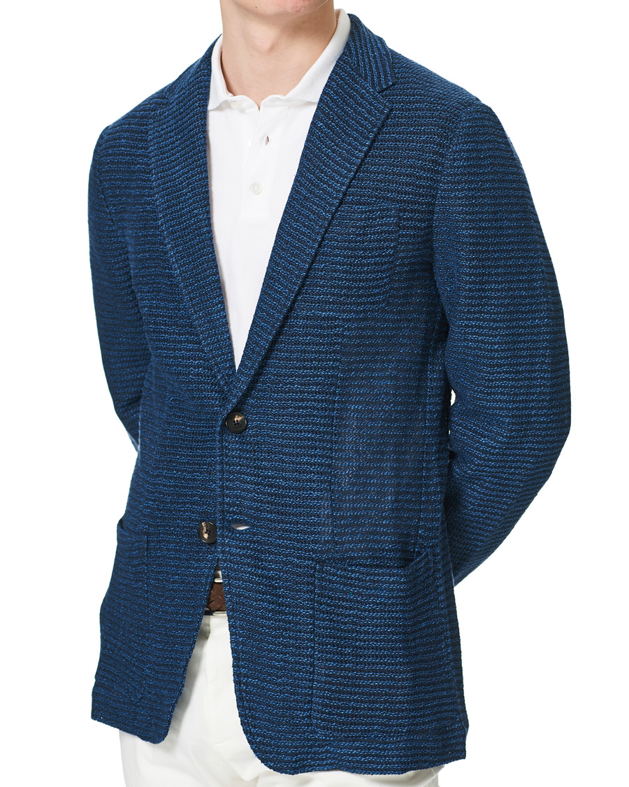 Uomini | Blazers | Etro | Jacquard Jersey Blazer Navy