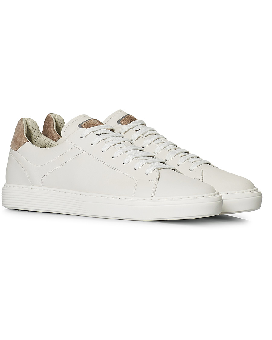 Uomini | Brunello Cucinelli Plain Sneaker White Calf | Brunello Cucinelli | Plain Sneaker White Calf