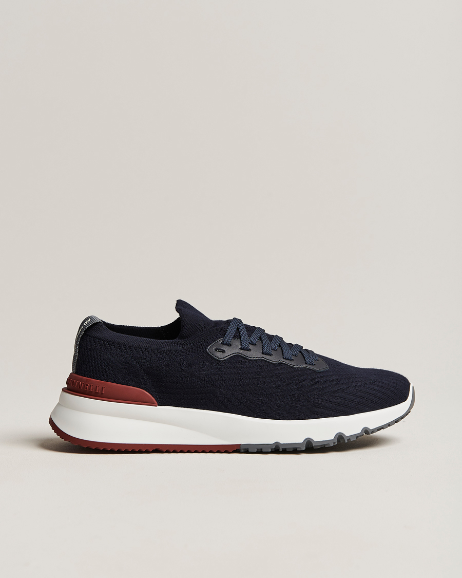Uomini | Sneakers | Brunello Cucinelli | Mesh Running Sneakers Navy