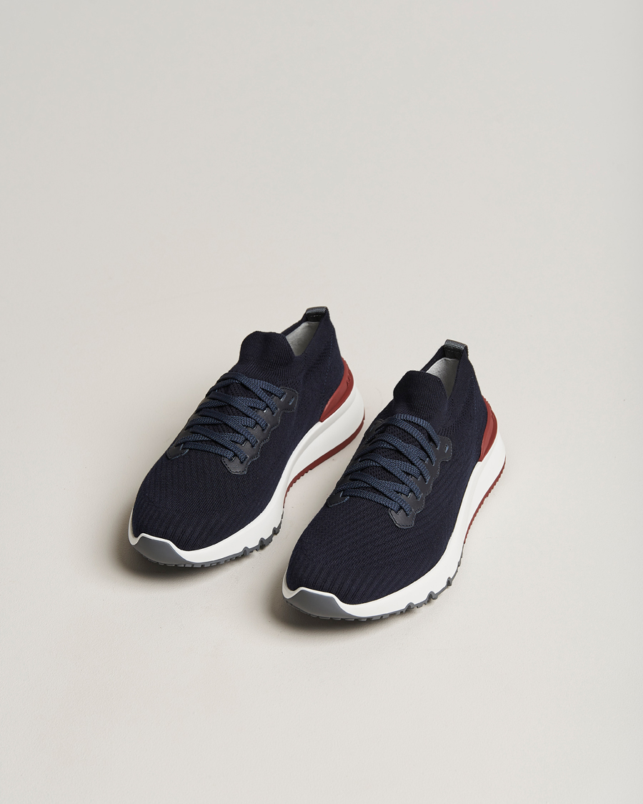 Uomini | Sneakers | Brunello Cucinelli | Mesh Running Sneakers Navy