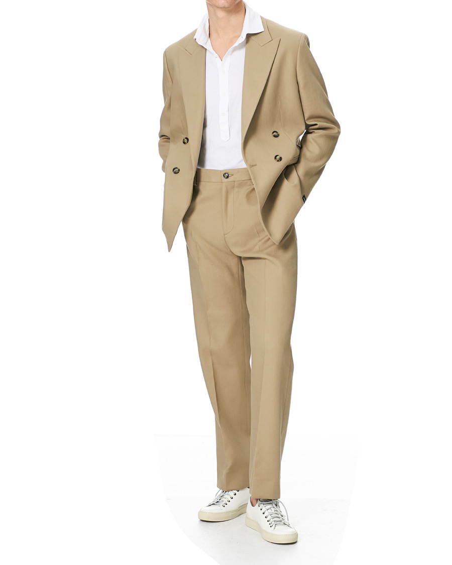Uomini | Pantaloni | J.Lindeberg | Haij Double Weaved Trousers Batique Khaki