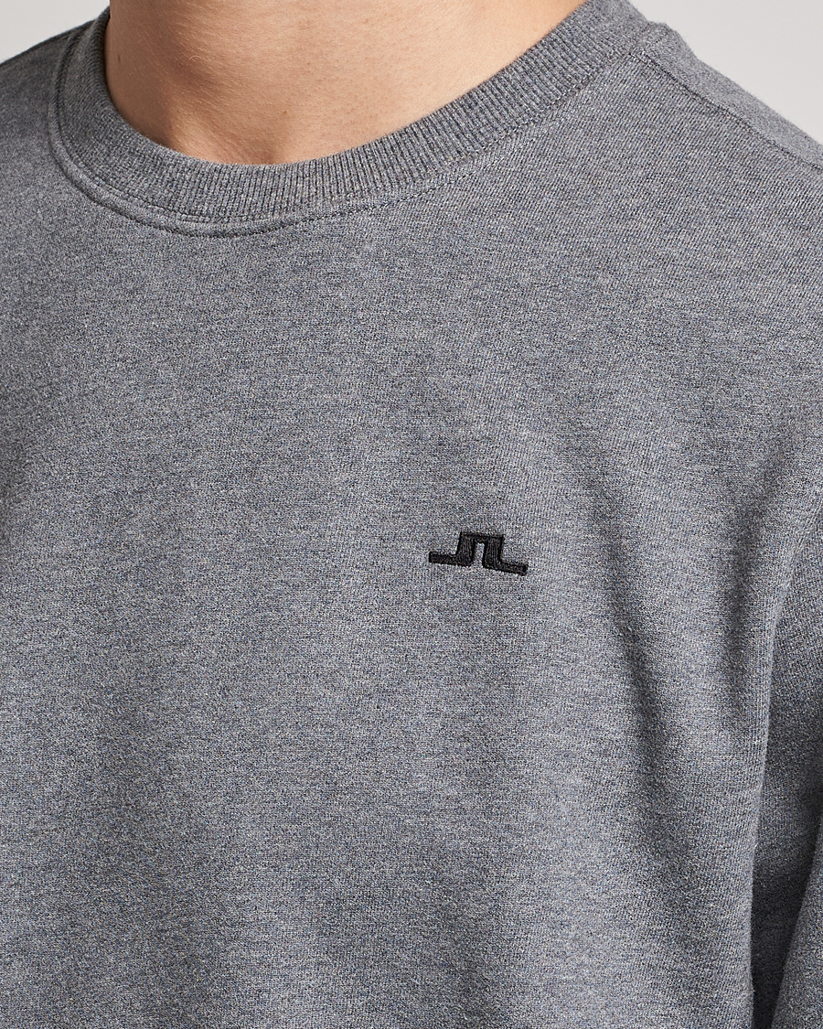 Uomini | Maglieria | J.Lindeberg | Cal Crew Neck Sweat Grey Melange