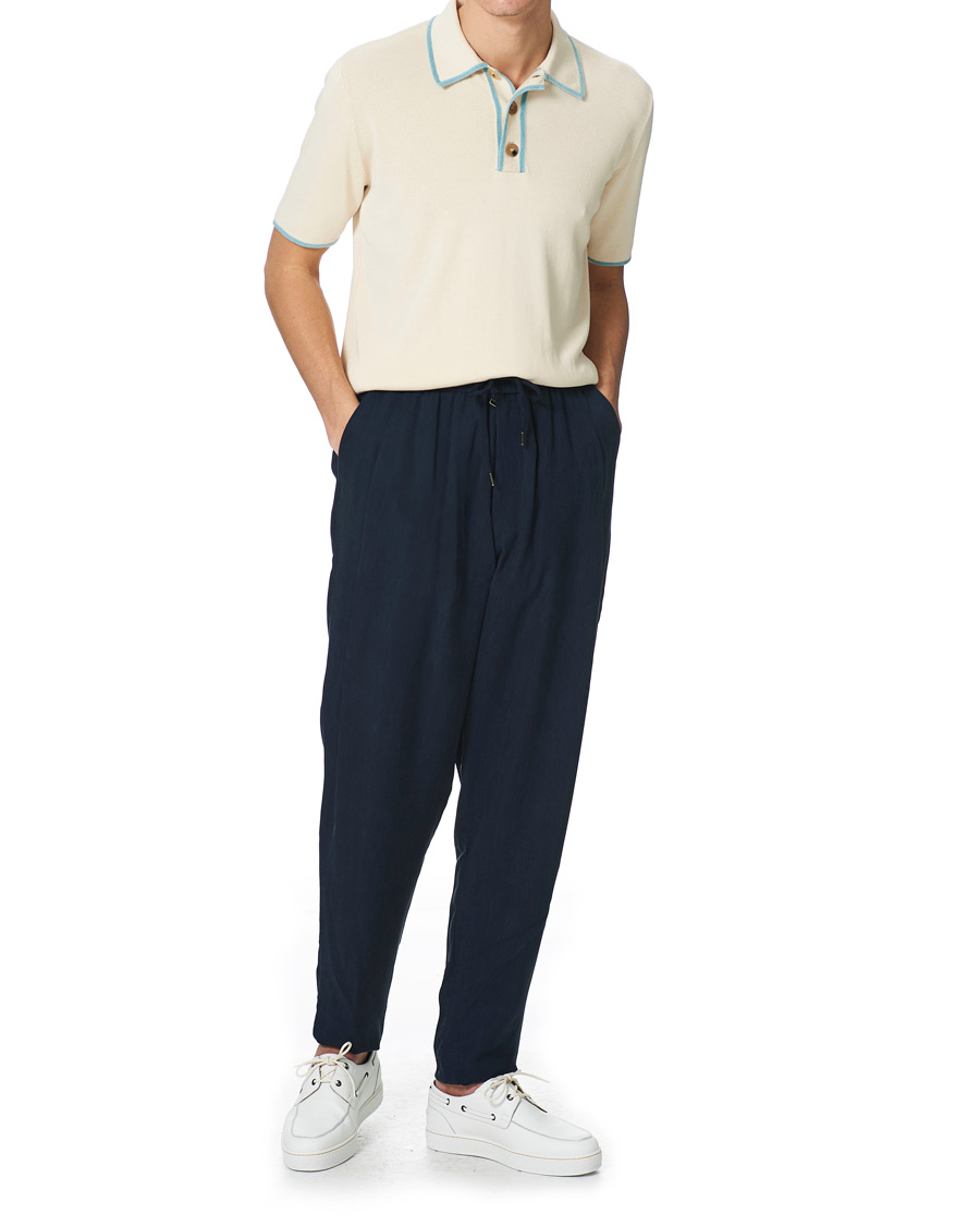 Uomini | Polo | Lanvin | Knitted Short Sleeve Polo Ecru