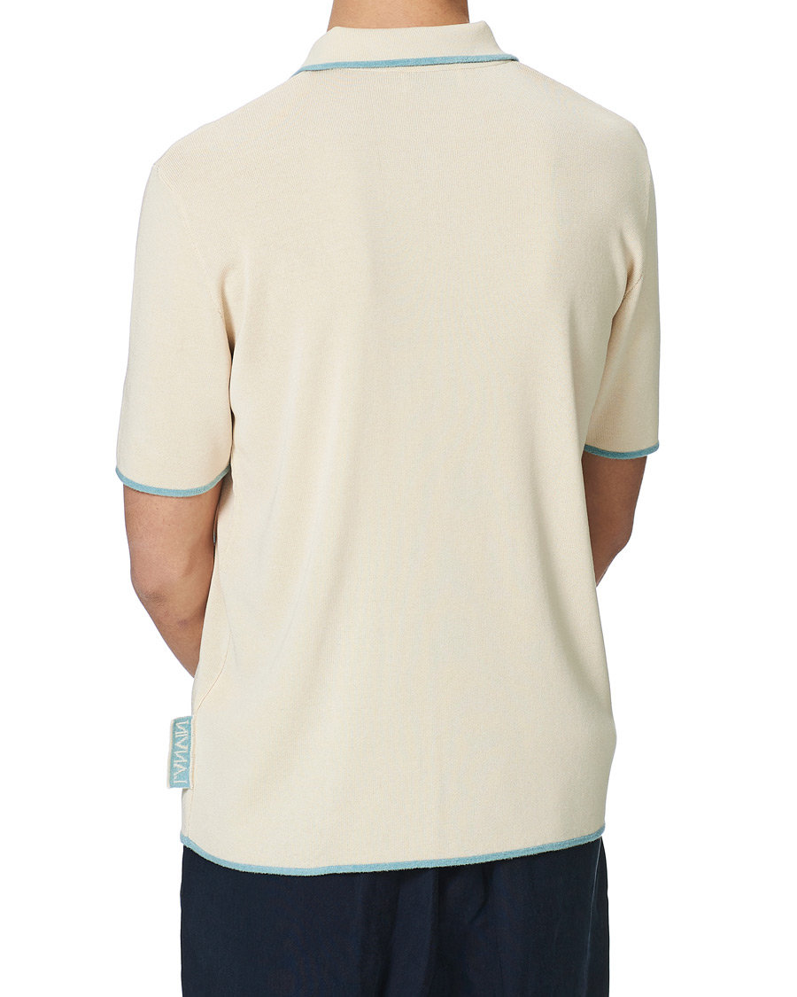 Uomini | Polo | Lanvin | Knitted Short Sleeve Polo Ecru