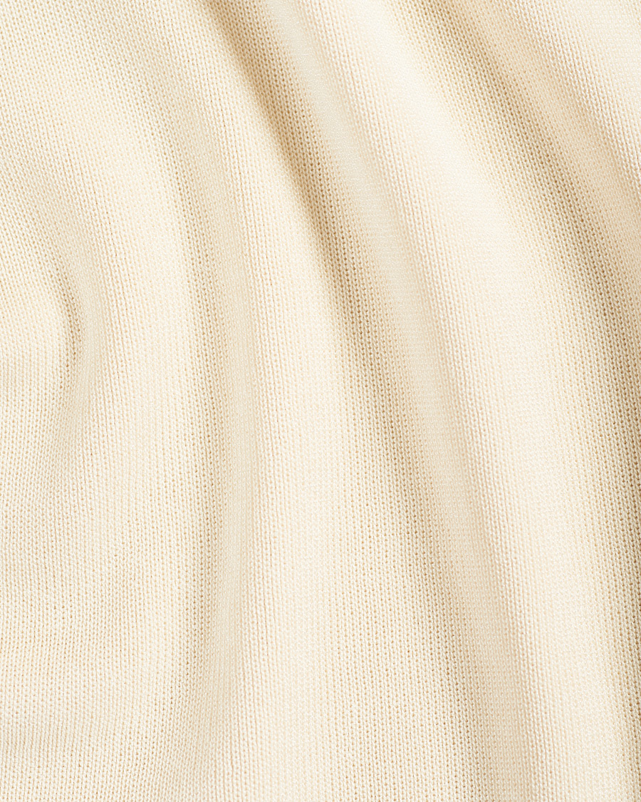 Uomini | Polo | Lanvin | Knitted Short Sleeve Polo Ecru