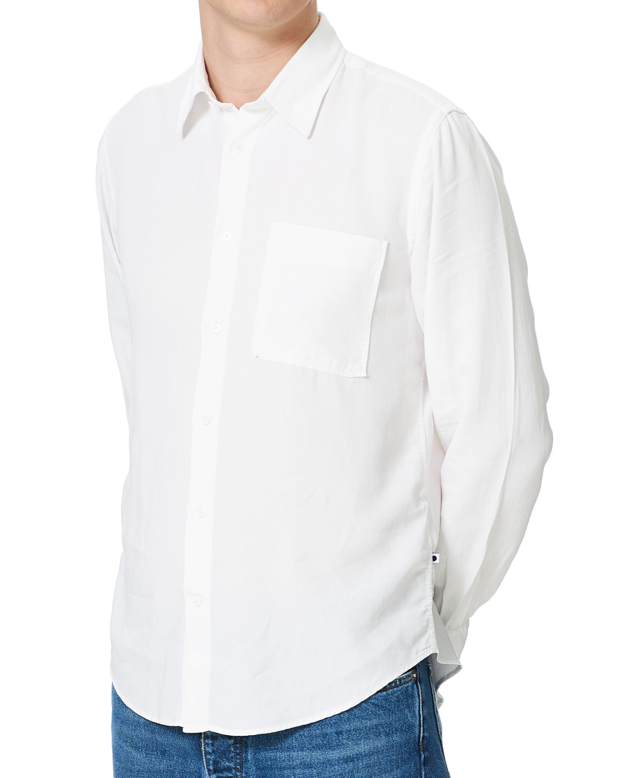 Uomini | Camicie | NN07 | Arne Tencel/Linen Shirt White