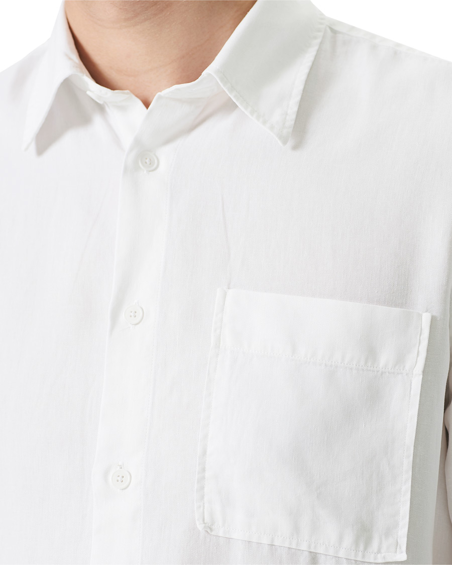 Uomini | Camicie | NN07 | Arne Tencel/Linen Shirt White