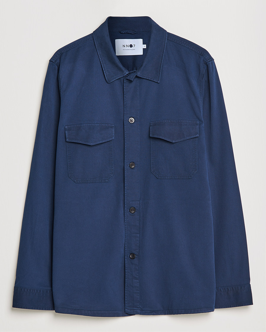 Uomini | Camicie | NN07 | Bernard Tencel Overshirt Navy