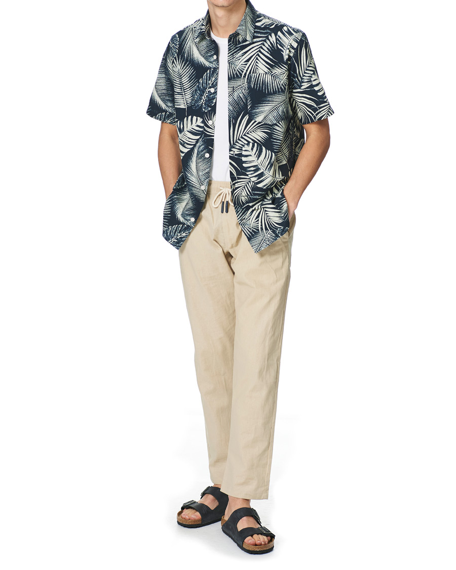 Uomini | Camicie | NN07 | Errico Printed Short Sleeve Shirt Blue