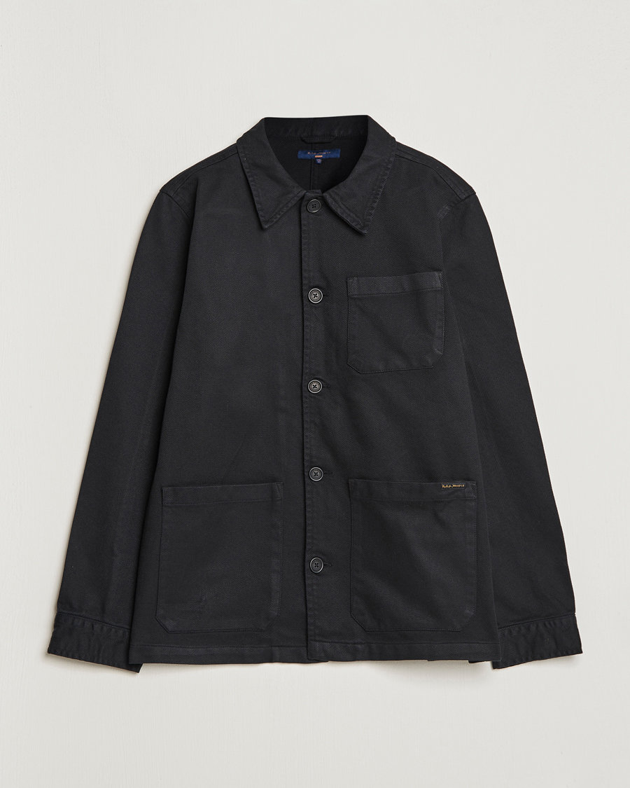Uomini | Camicie | Nudie Jeans | Barney Worker Overshirt Black