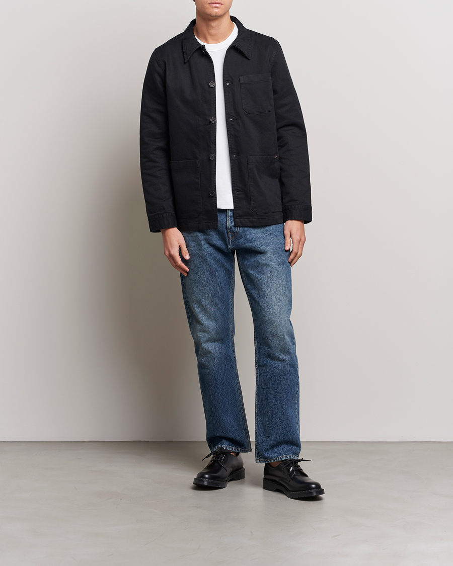 Uomini | Camicie | Nudie Jeans | Barney Worker Overshirt Black